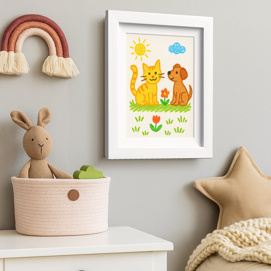 Americanflat Kids Art Frame with Mat | Holds up to 100 Artworks