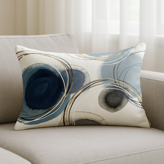 Throw Pillow with Sewn-In Insert | Abstract Design