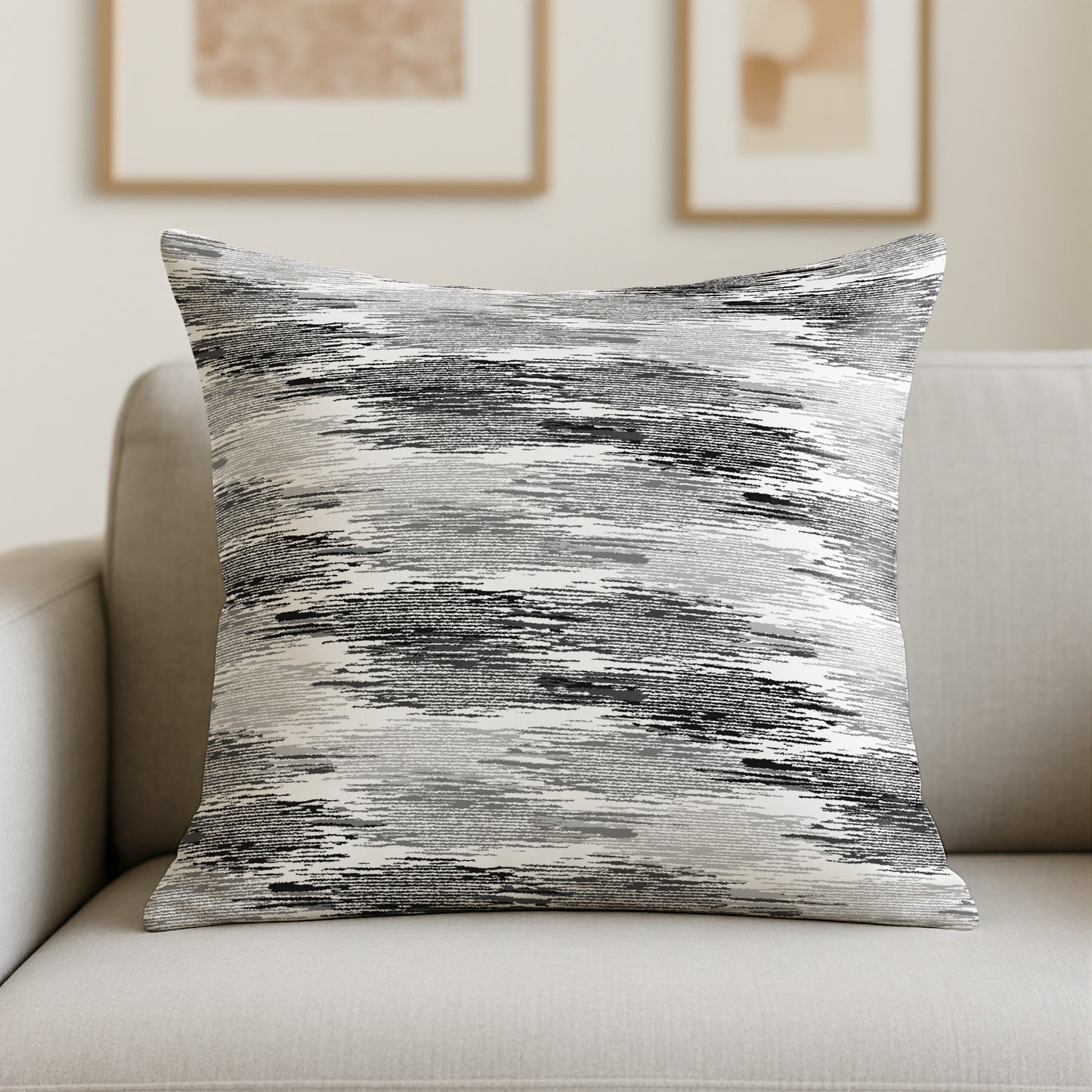Throw Pillow with Sewn-In Insert | Blurred Design