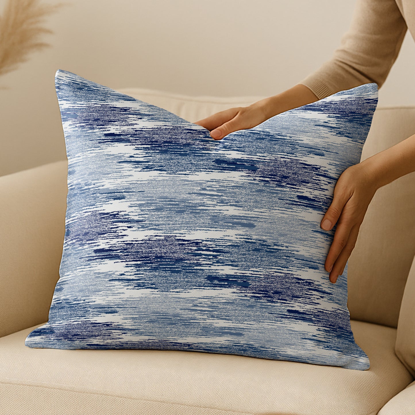 Throw Pillow with Sewn-In Insert | Blurred Design