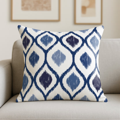 Throw Pillow with Sewn-In Insert | Diamond Pattern