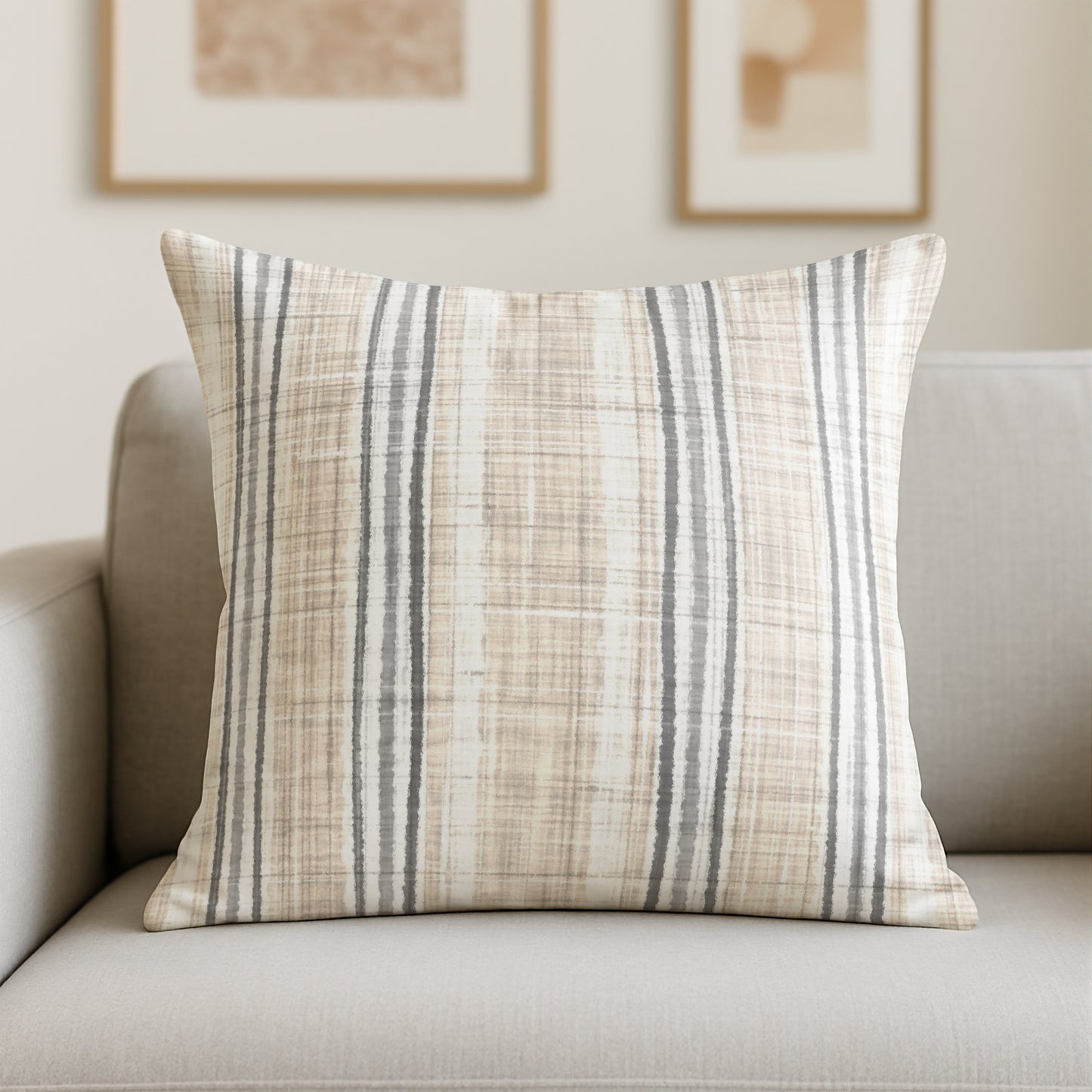 Throw Pillow with Sewn-In Insert | Stripes