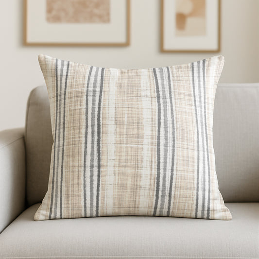 Throw Pillow with Sewn-In Insert | Stripes