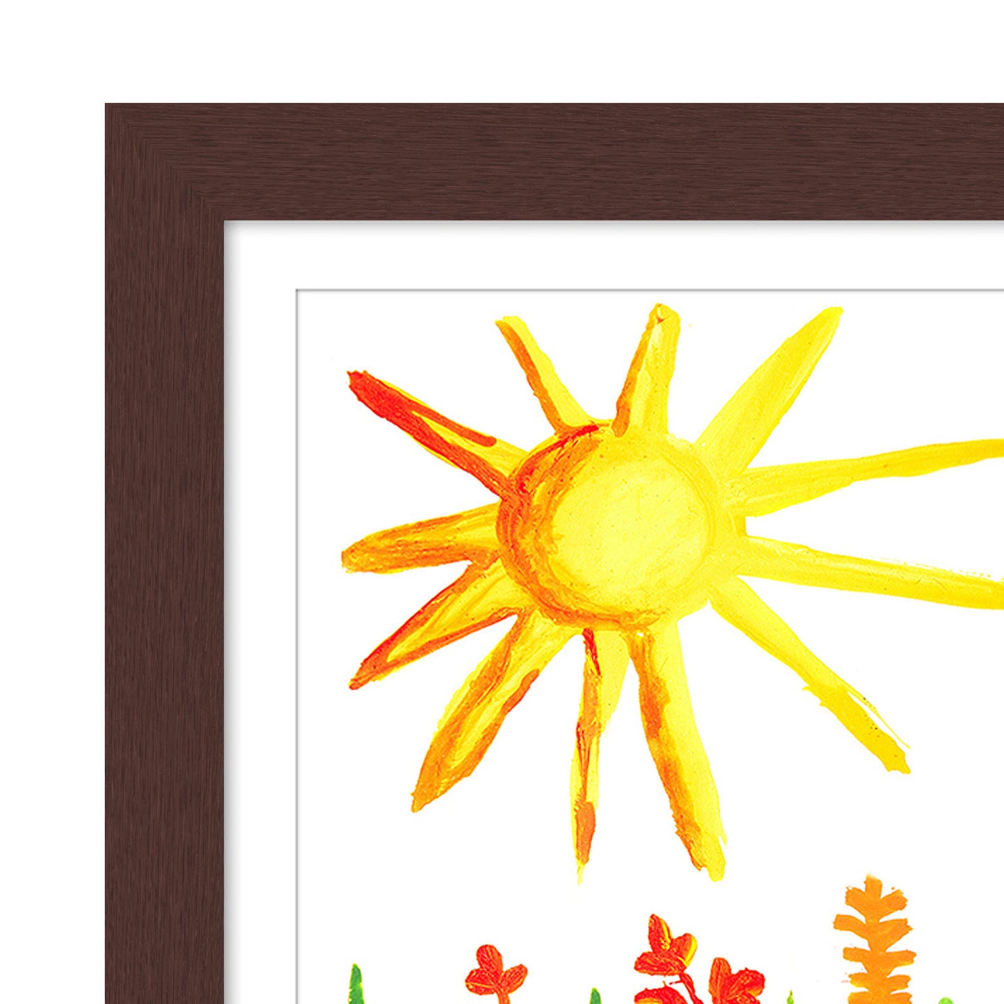Americanflat Kids Art Frame 10x12.5 inches with 8.5x11 inches Mat - Composite Wood And Glass - Holds 100 Artworks