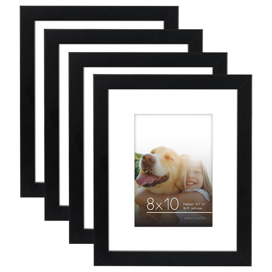 Set of 4 - Gallery Picture Frame with Mat | Signature Collection