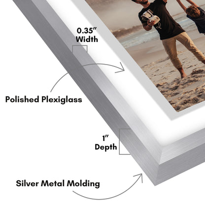 Americanflat Floating Aluminum & Plexiglass Picture Frame