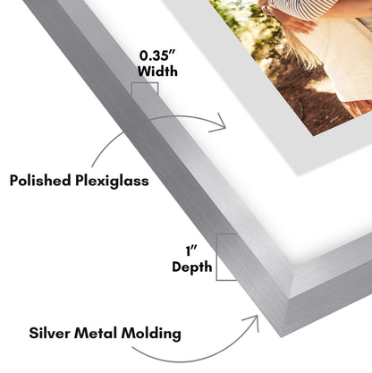 Aluminum Floating Picture Frame | Choose Size and Color