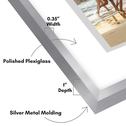 Americanflat Floating Aluminum & Plexiglass Picture Frame