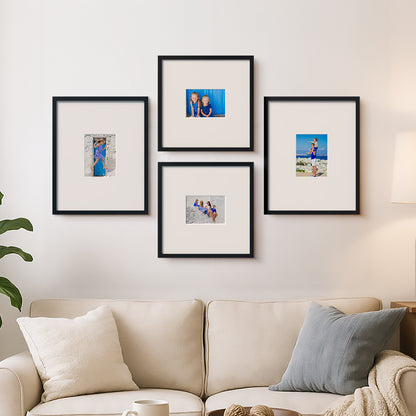 Americanflat Set of 4 Picture Frames  | Gallery Wall Frame Set | Black