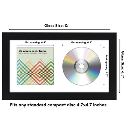 Americanflat CD Frame - 6.5x12 For CD & Album Art Display