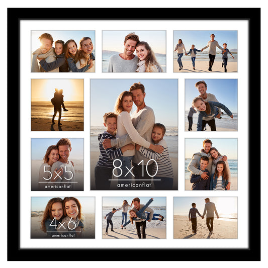 20x20 | Collage Picture Frame | Fits One 8x10, Four 5x5, and Six 4x6 Photos or One 20x20 Photo | Americanflat