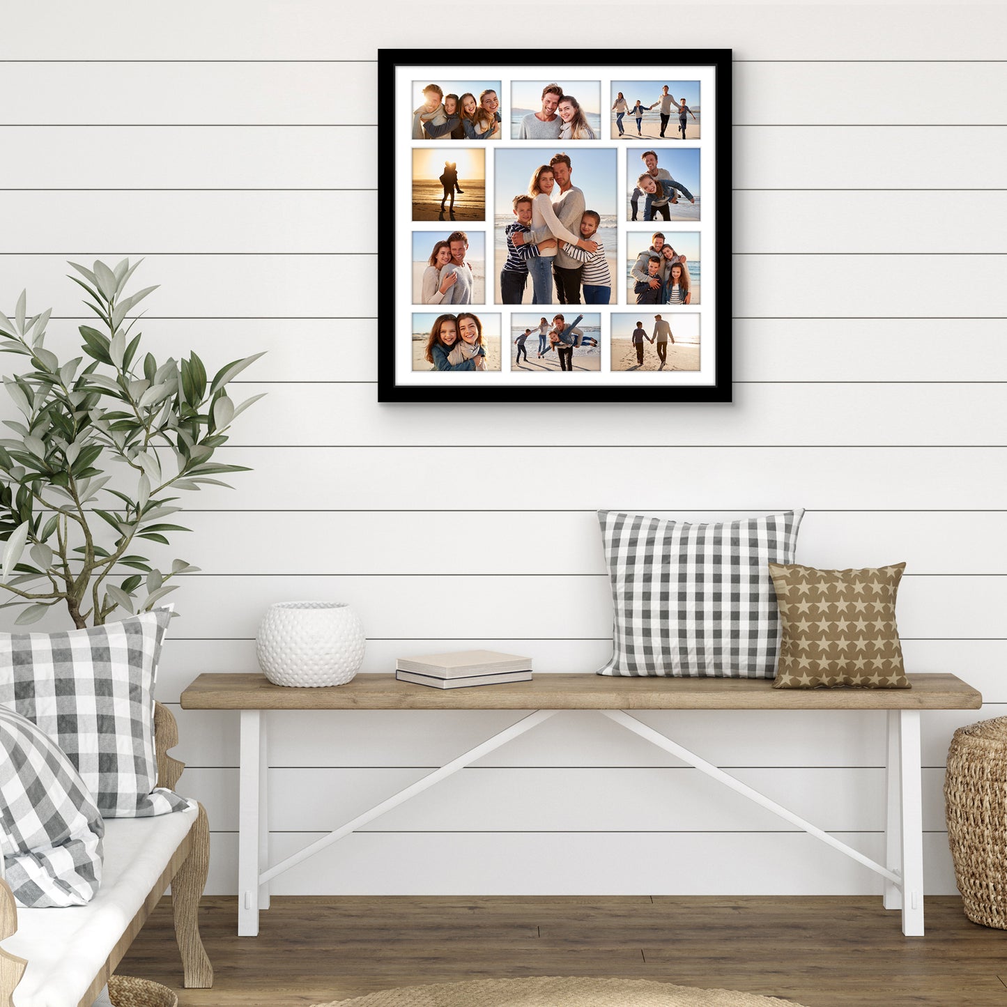 20x20 | Collage Picture Frame | Fits One 8x10, Four 5x5, and Six 4x6 Photos or One 20x20 Photo | Americanflat