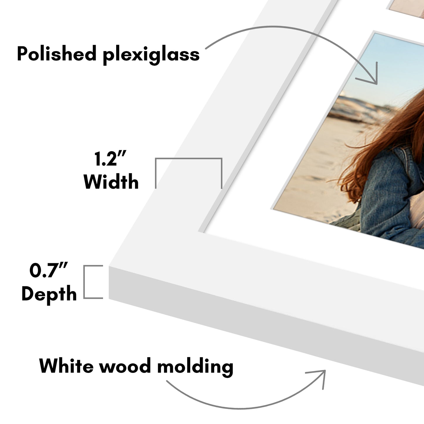 20x20 | Collage Picture Frame | Fits One 8x10, Four 5x5, and Six 4x6 Photos or One 20x20 Photo | Americanflat