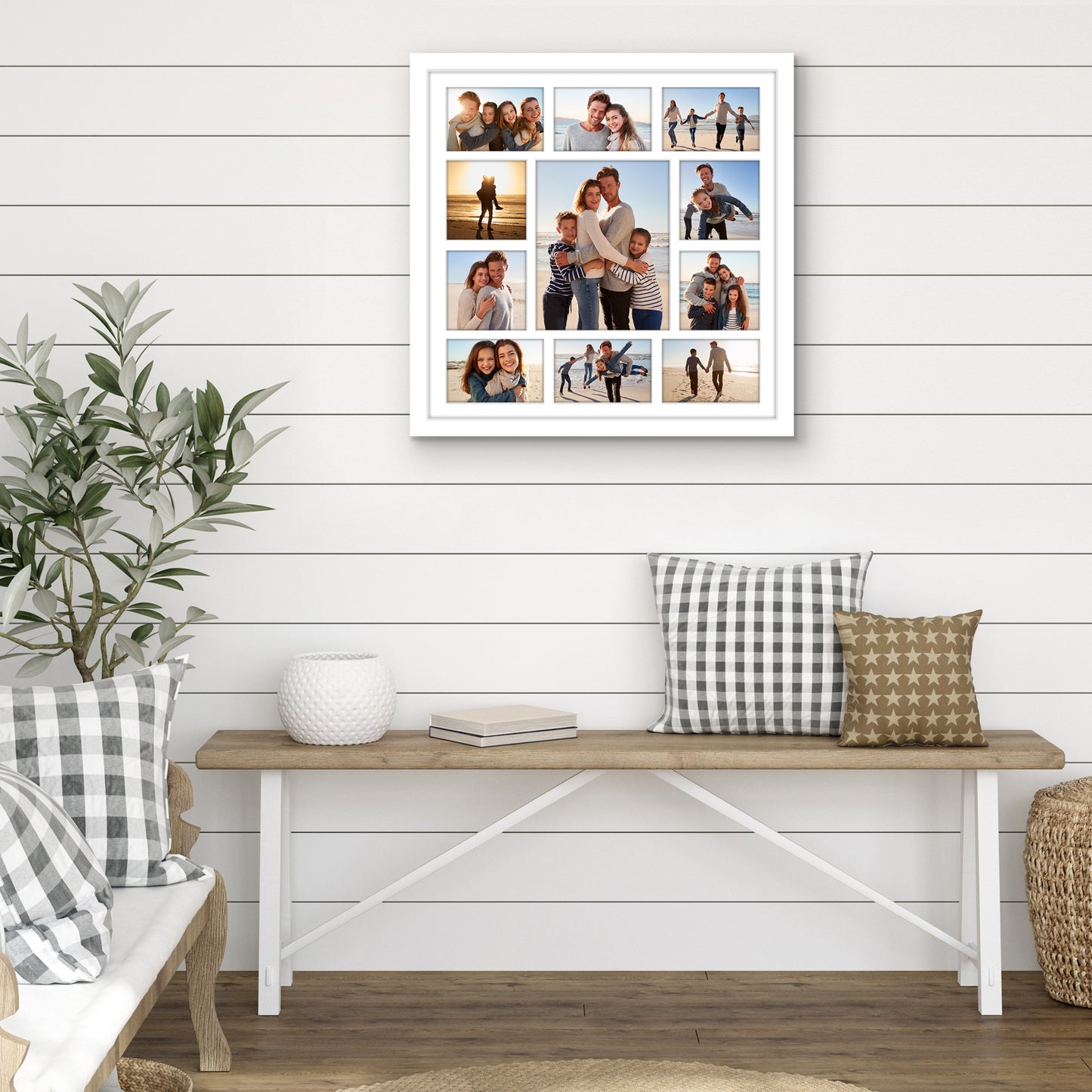 20x20 | Collage Picture Frame | Fits One 8x10, Four 5x5, and Six 4x6 Photos or One 20x20 Photo | Americanflat