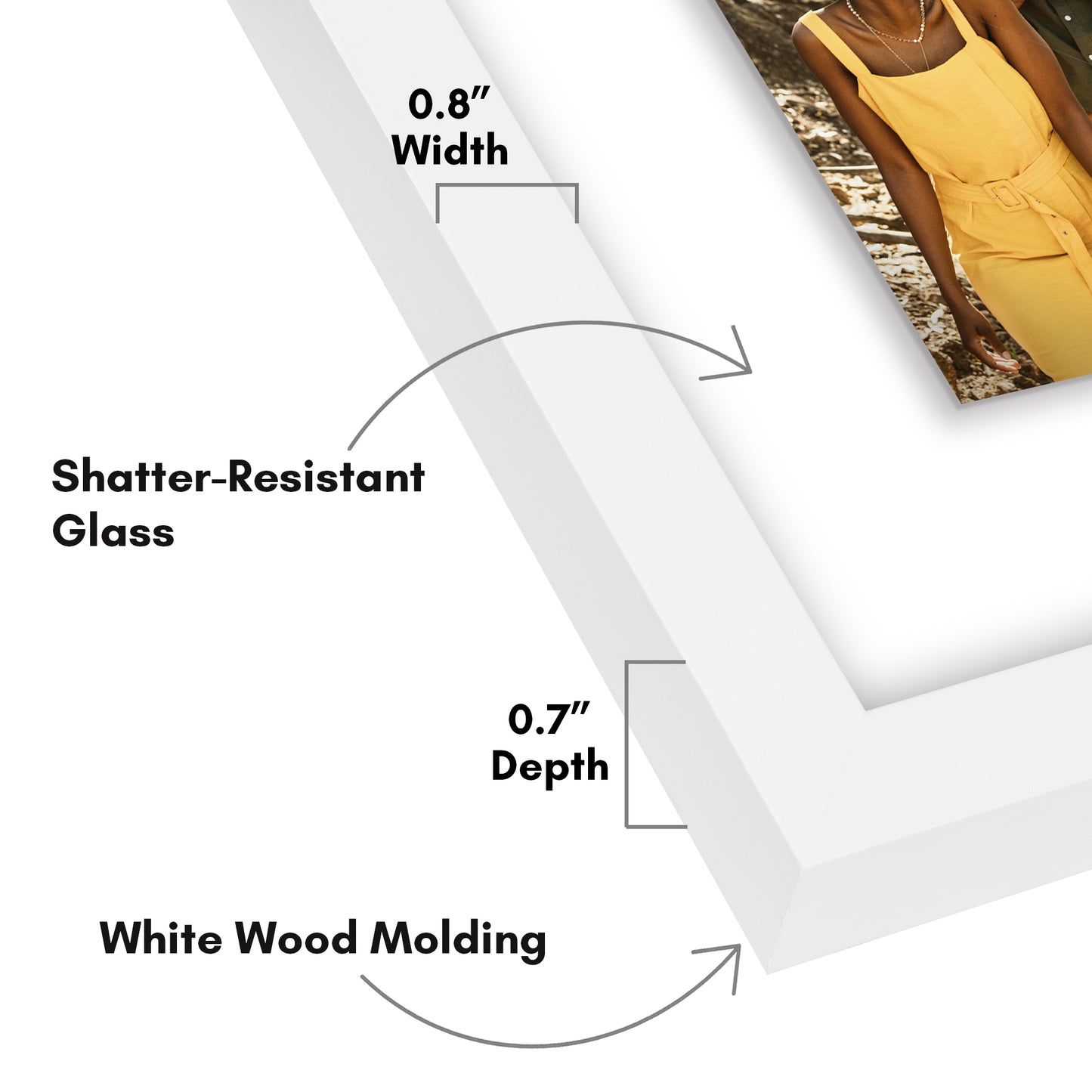 Floating Collage Picture Frame - Displays Two 4x6 | Signature Float Collection