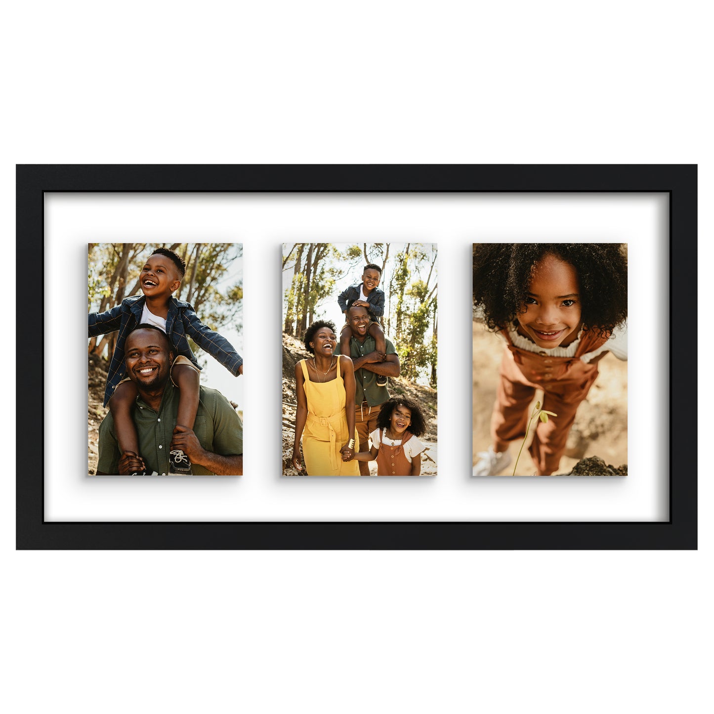 Americanflat Floating Collage Frame - Display Two 4x6 Photos - 9x12