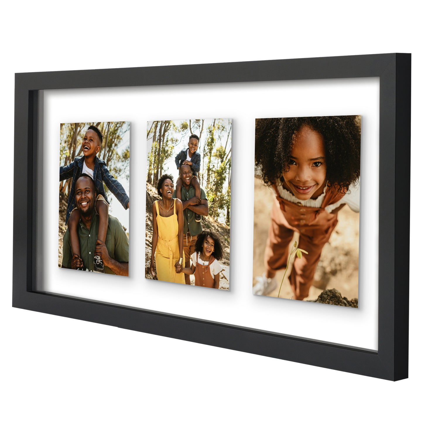 Americanflat Floating Collage Frame - Display Two 4x6 Photos - 9x12