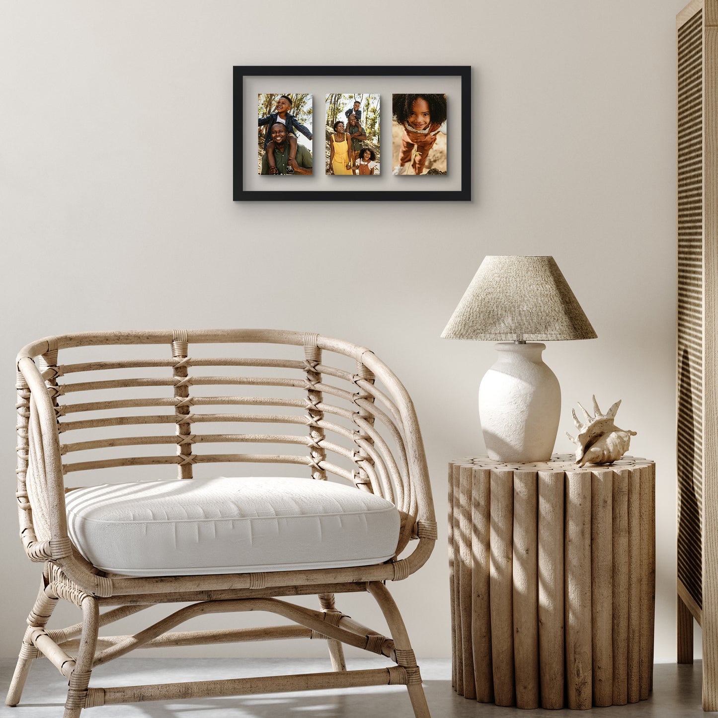 Americanflat Floating Collage Frame - Display Two 4x6 Photos - 9x12