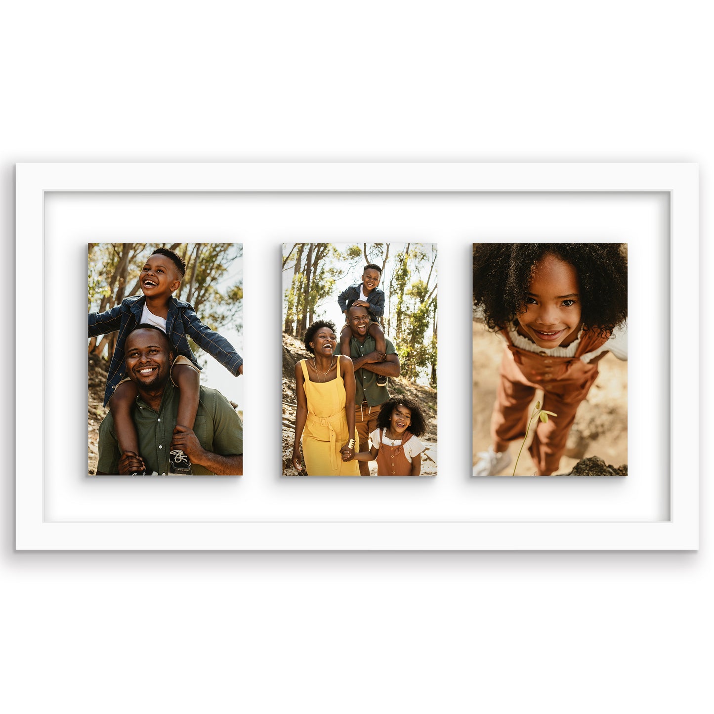 Americanflat Floating Collage Frame - Display Two 4x6 Photos - 9x12