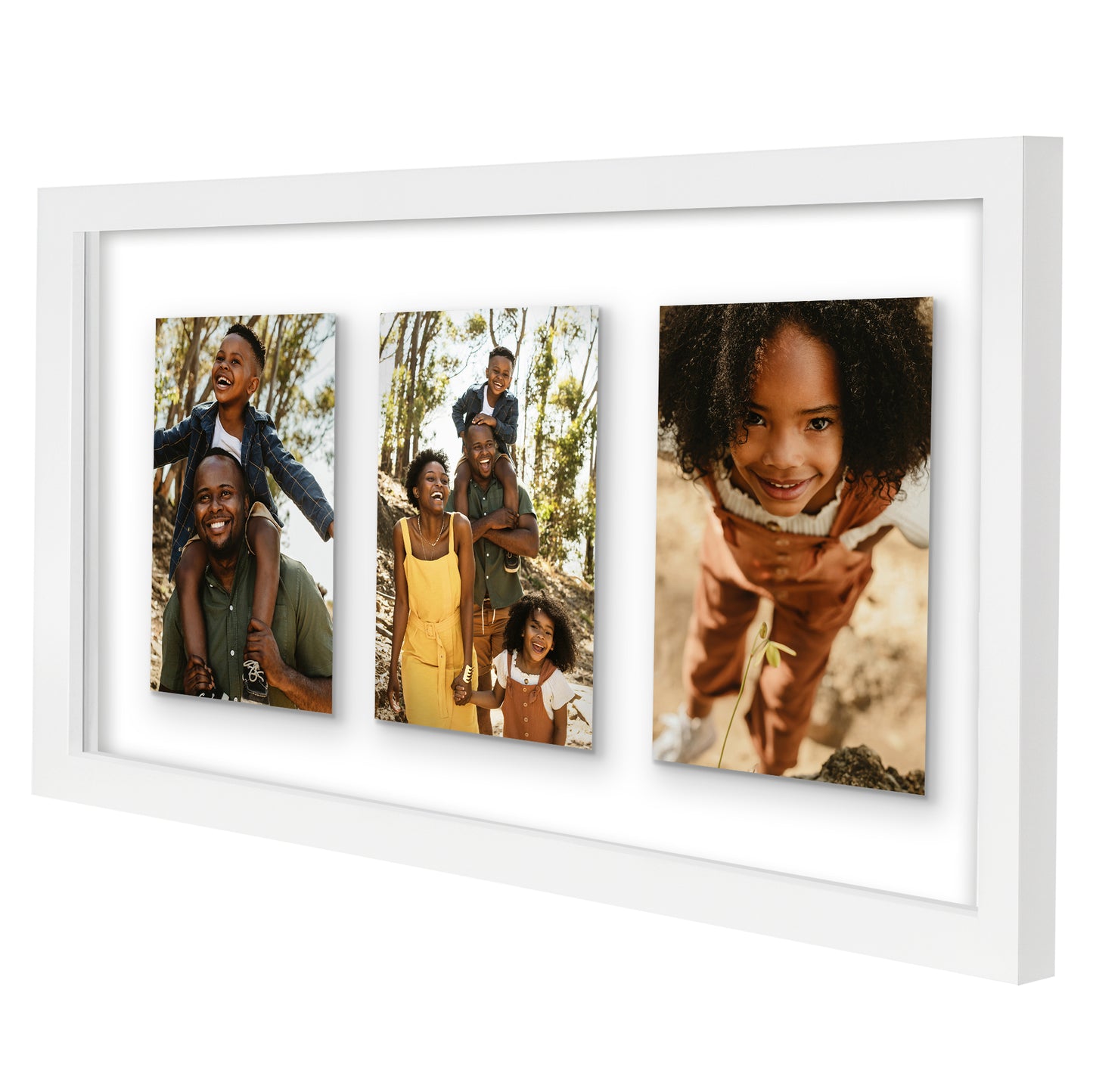 Americanflat Floating Collage Frame - Display Two 4x6 Photos - 9x12