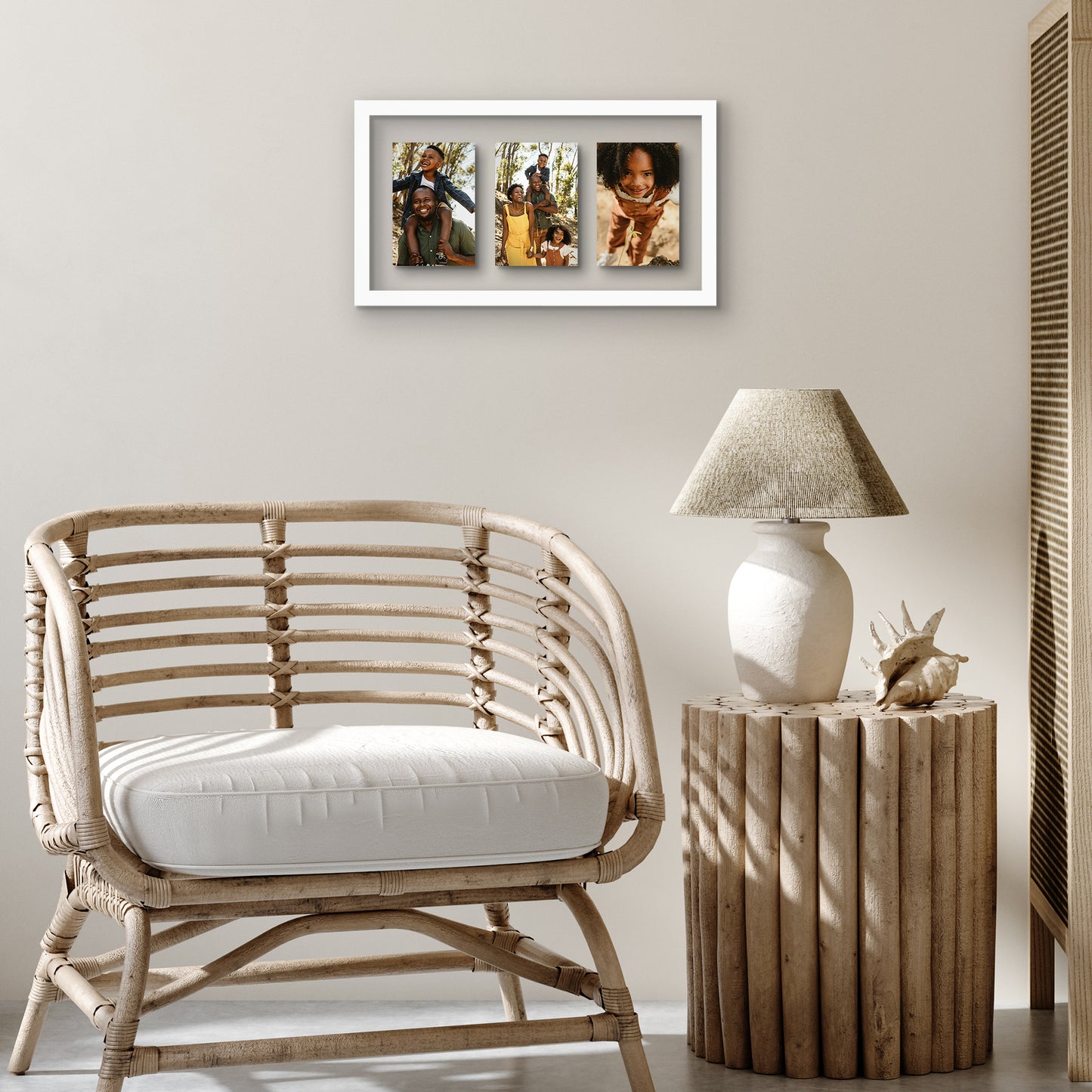 Americanflat Floating Collage Frame - Display Two 4x6 Photos - 9x12