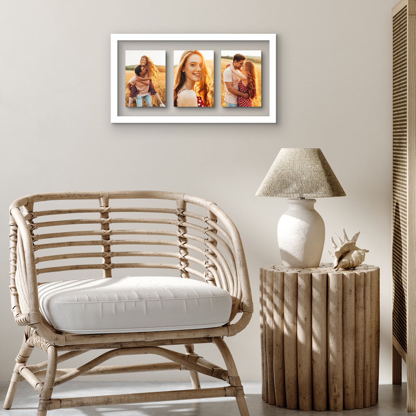 Americanflat Floating Collage Frame - Display Two 4x6 Photos - 9x12