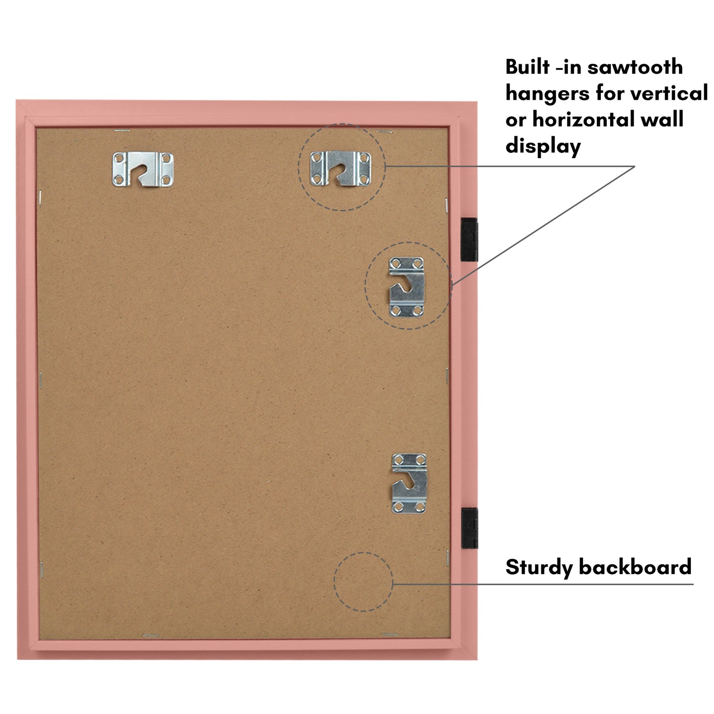 Americanflat Kids Art Frame 10x12.5 inches with 8.5x11 inches Mat - Composite Wood And Glass - Holds 100 Artworks