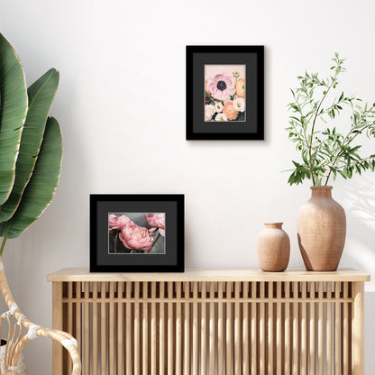 Americanflat Black Picture Frame - Classic Molding with Black Mat and White Trim