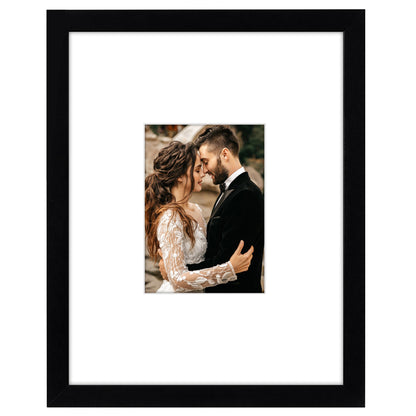 Americanflat Picture Frame with Mat | Shatter-Resistant Glass | Classic Molding