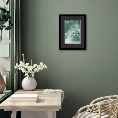 Americanflat Black Picture Frame - Classic Molding with Black Mat and White Trim