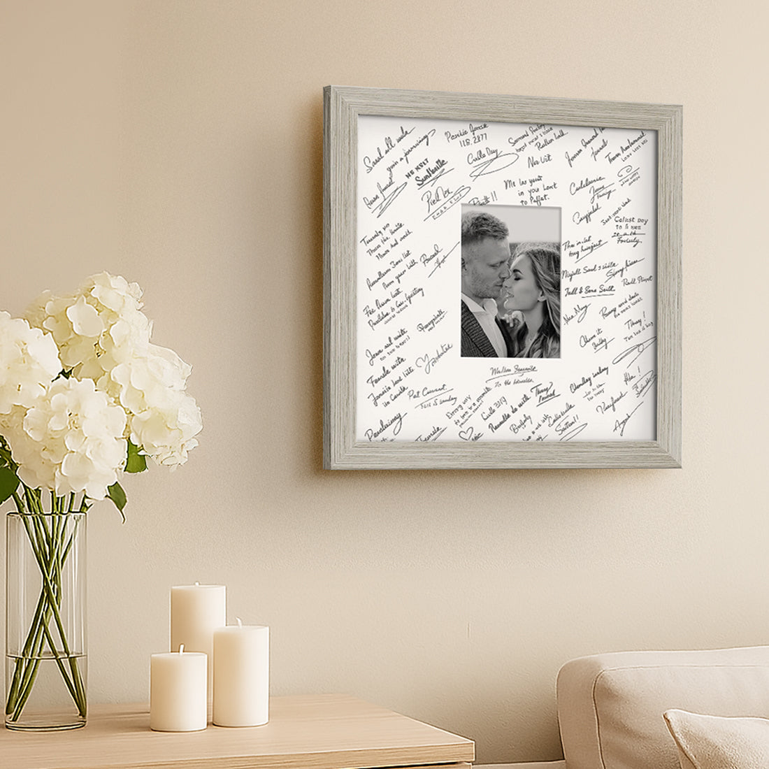Americanflat Wedding Signature Frame with Mat | Classic Molding