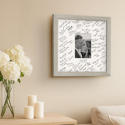 Americanflat Wedding Signature Frame with Mat | Classic Molding