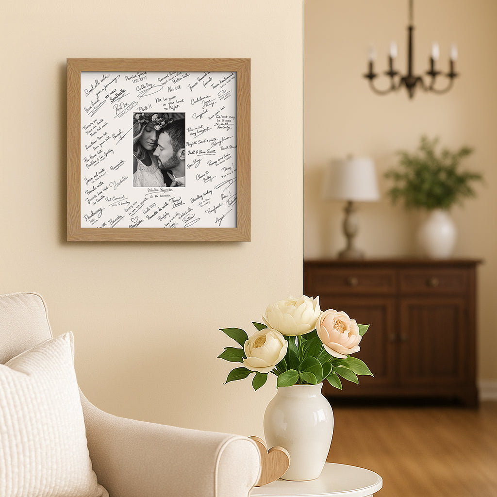 Americanflat Wedding Signature Frame with Mat | Classic Molding