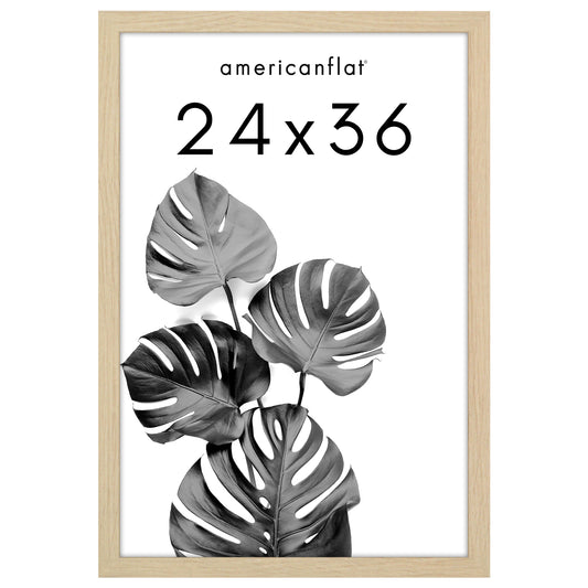 Americanflat Poster Frame - Wooden Picture Frame with Plexiglass Cover