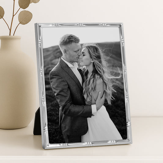 Americanflat Picture Frame | Bamboo-Style Molding | Shatter-Resistant Glass
