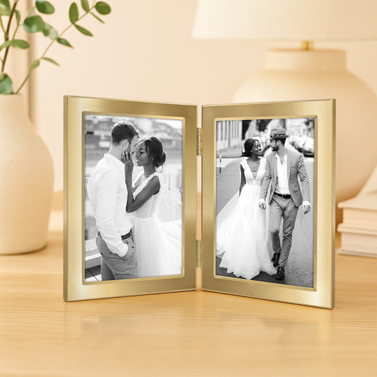 Americanflat Hinged Picture Frame | Wide, Beveled Molding | Shatter-Resistant Glass