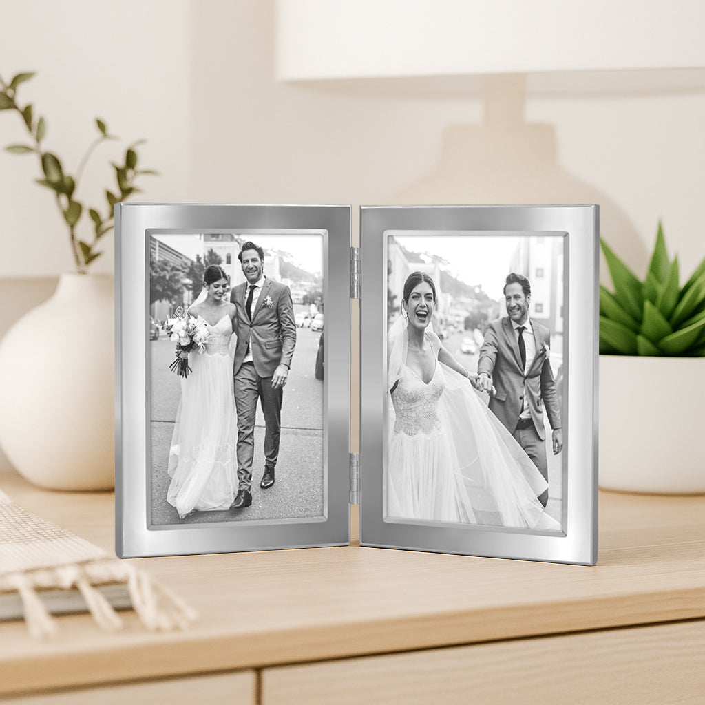 Americanflat Hinged Picture Frame | Wide, Beveled Molding | Shatter-Resistant Glass