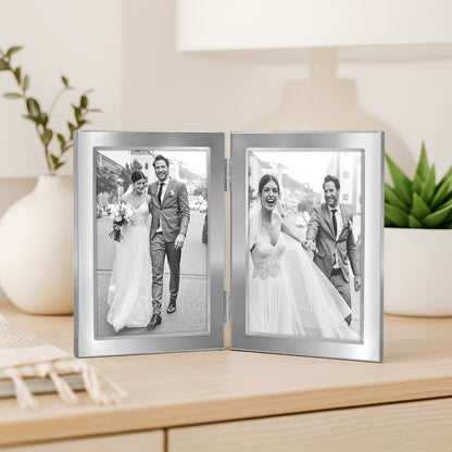 Americanflat Hinged Picture Frame | Wide, Beveled Molding | Shatter-Resistant Glass