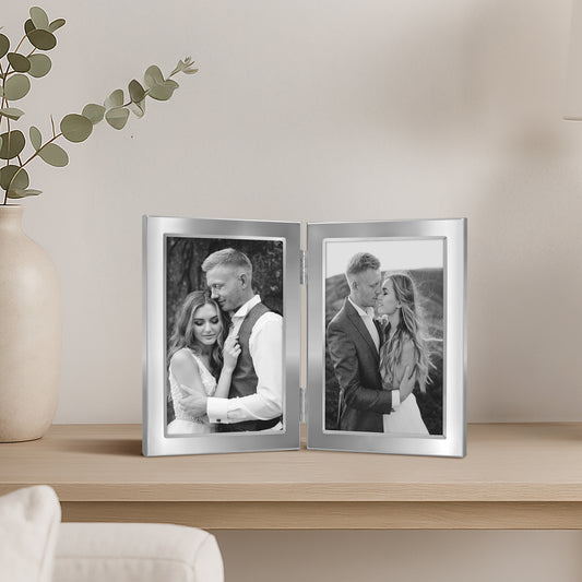 Americanflat Hinged Picture Frame | Wide, Beveled Molding | Shatter-Resistant Glass