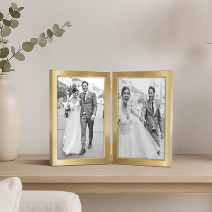 Americanflat Hinged Picture Frame | Wide, Beveled Molding | Shatter-Resistant Glass