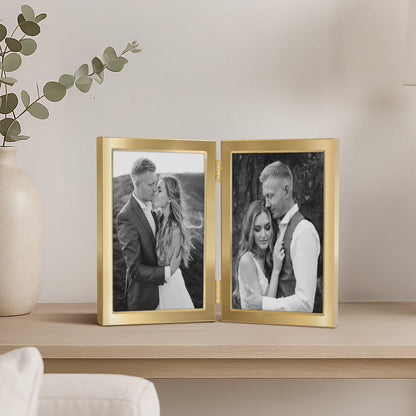 Americanflat Hinged Picture Frame | Wide, Beveled Molding | Shatter-Resistant Glass