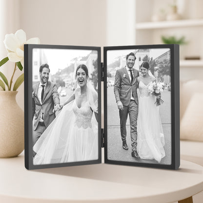 Americanflat Hinged Picture Frame | Classic, Modern Molding | Shatter-Resistant Glass