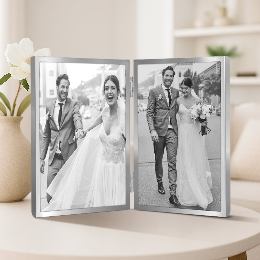 Americanflat Hinged Picture Frame | Classic, Modern Molding | Shatter-Resistant Glass
