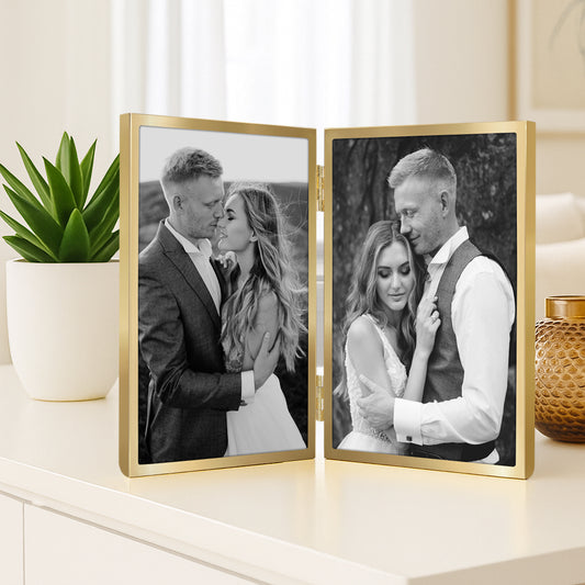 Americanflat Hinged Picture Frame | Classic, Modern Molding | Shatter-Resistant Glass