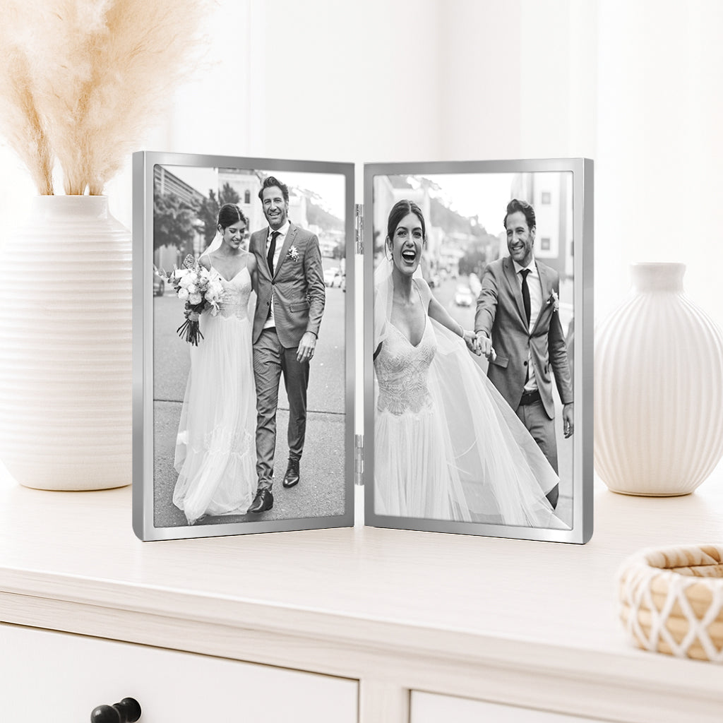 Americanflat Hinged Picture Frame | Classic, Modern Molding | Shatter-Resistant Glass