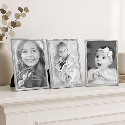 Americanflat Picture Frame | Rope-Style Textured Detailing | Shatter-Resistant Glass