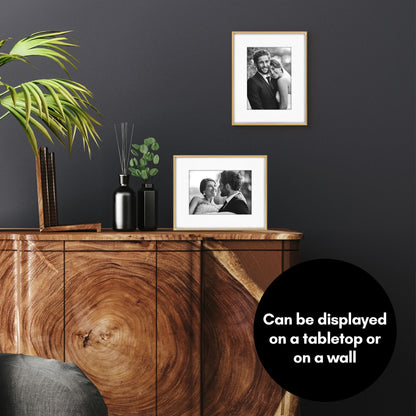 Americanflat Picture Frame with Mat | Rope-Style Textured Detailing | Shatter-Resistant Glass