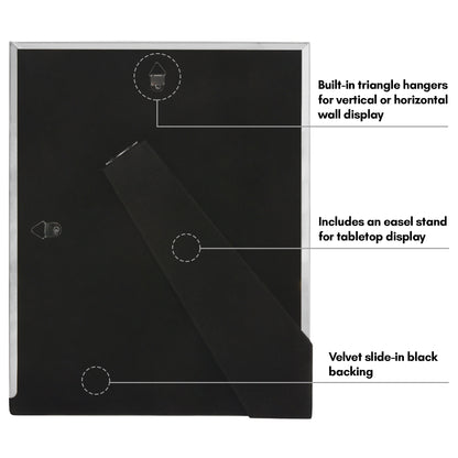 Americanflat Picture Frame with Mat | Rope-Style Textured Detailing | Shatter-Resistant Glass