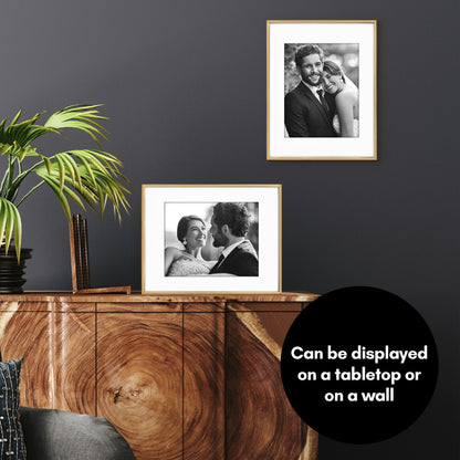 Americanflat Picture Frame with Mat | Rope-Style Textured Detailing | Shatter-Resistant Glass