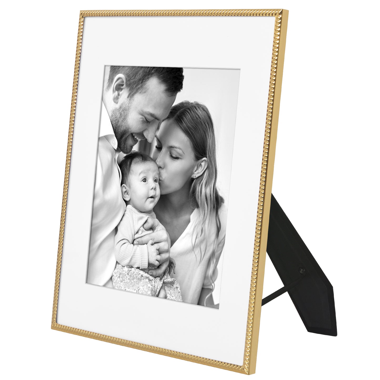 Americanflat Picture Frame with Mat | Rope-Style Textured Detailing | Shatter-Resistant Glass